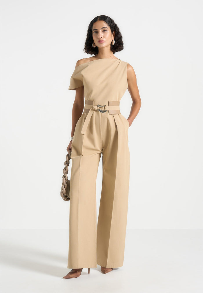 tailored-off-shoulder-jumpsuit-with-belt-beige