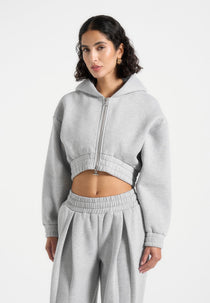 Josiane - Relaxed Zip Through Hoodie - Grey