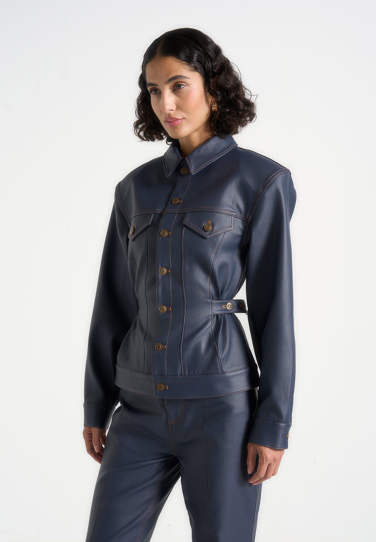 karla-wax-effect-cinch-waist-jacket-indigo