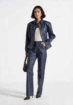 karla-wax-effect-cinch-waist-jacket-indigo