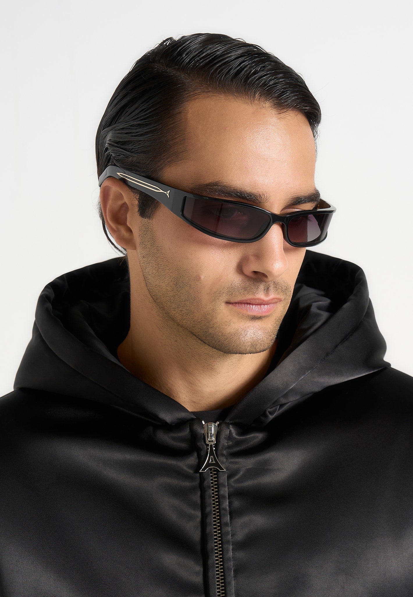 Zayn - Wraparound Sunglasses - Black 