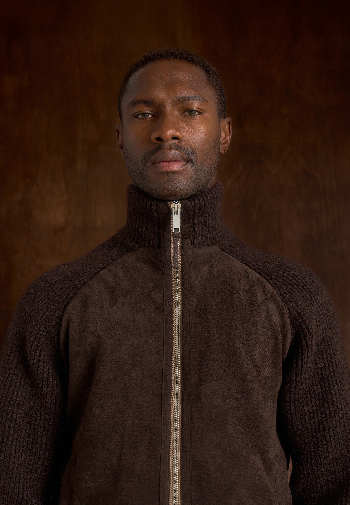 rami-suede-knit-jacket-brown