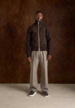 rami-suede-knit-jacket-brown