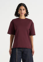 TS007 - Unisex Relaxed Fit Cotton T-Shirt - Wine Red