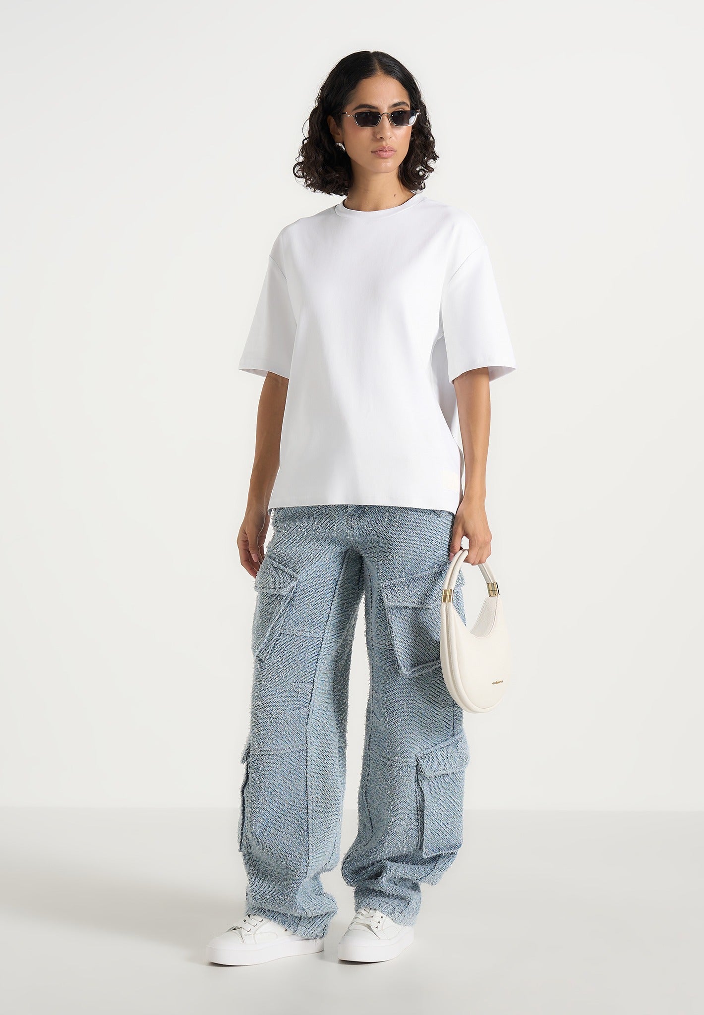 TS007 - Unisex Relaxed Fit Cotton T-Shirt - White 