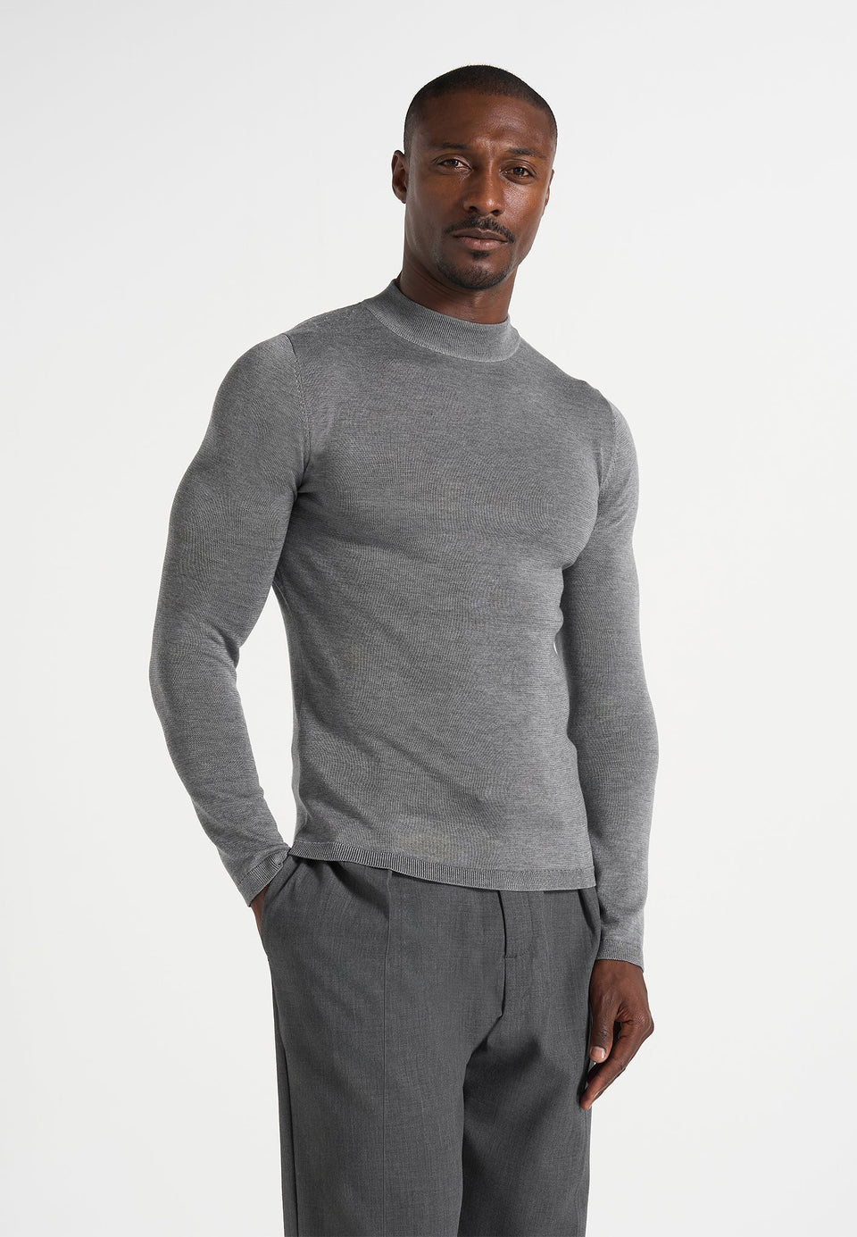kw003-fitted-mock-neck-wool-blend-jumper-grey