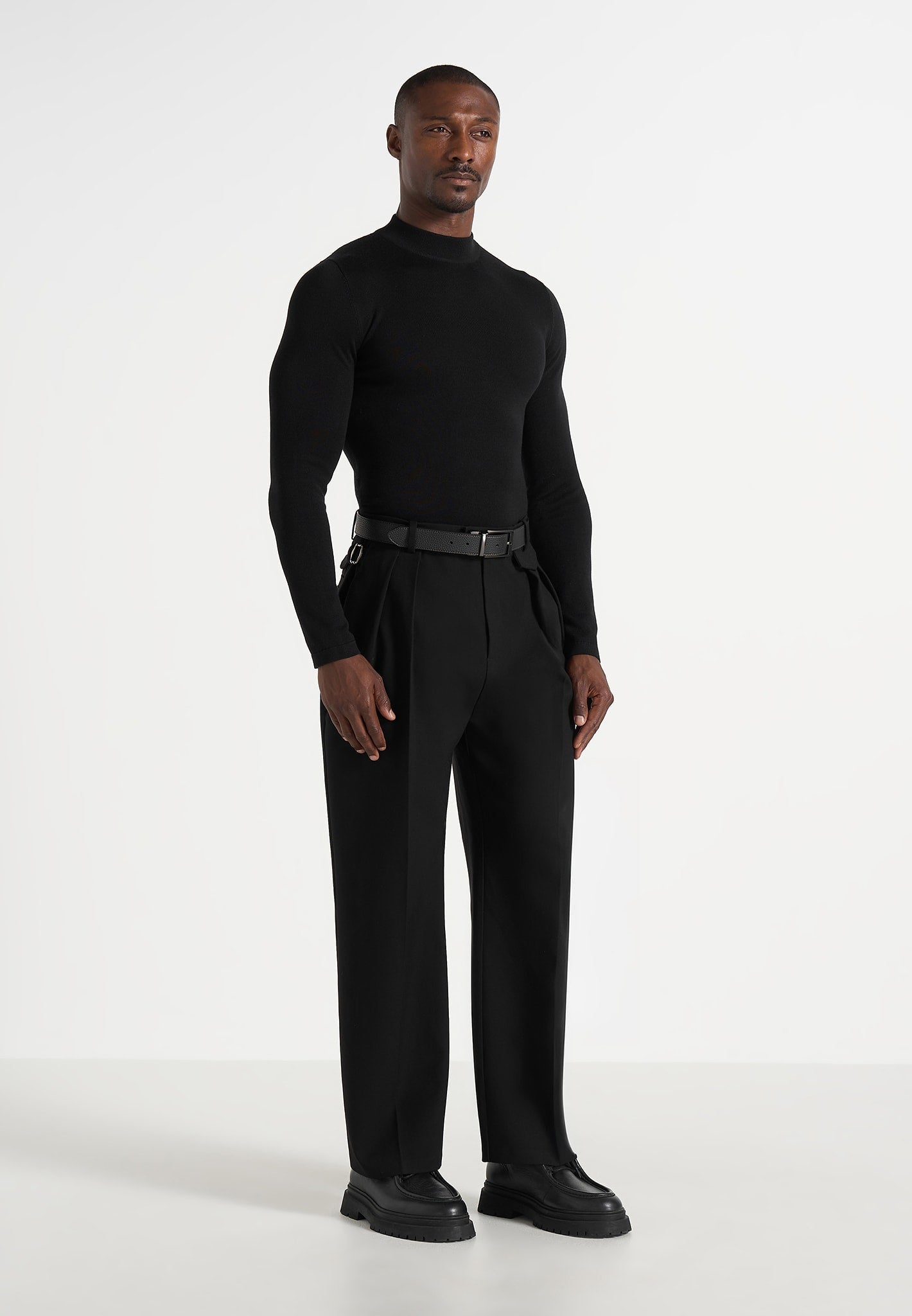 kw003-fitted-mock-neck-wool-blend-jumper-black