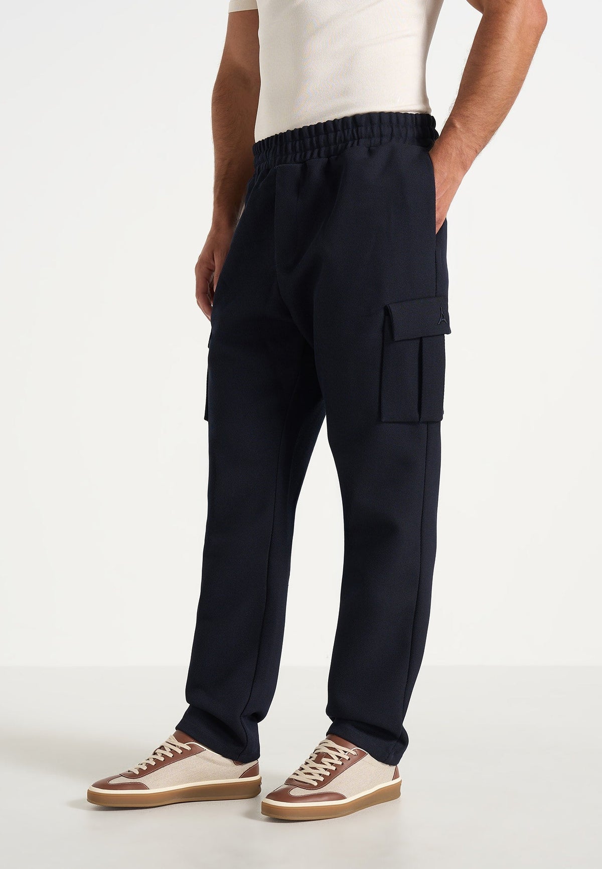 Twill Cargo Regular Fit Pants - Navy