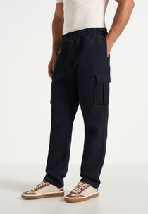 Twill Cargo Regular Fit Pants - Navy