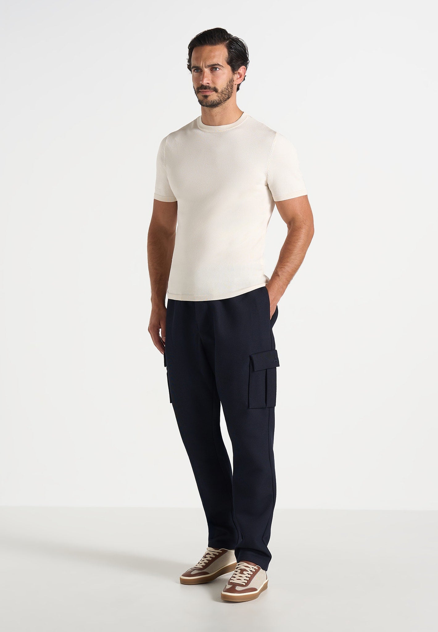 Twill Cargo Regular Fit Pants - Navy