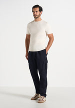 Twill Cargo Regular Fit Pants - Navy