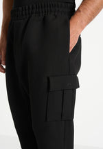 Twill Cargo Regular Fit Pants - Black