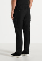 Twill Cargo Regular Fit Pants - Black