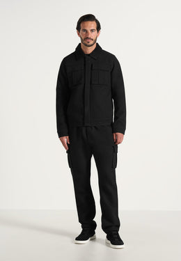 twill-trucker-jacket-with-velvet-collar-black