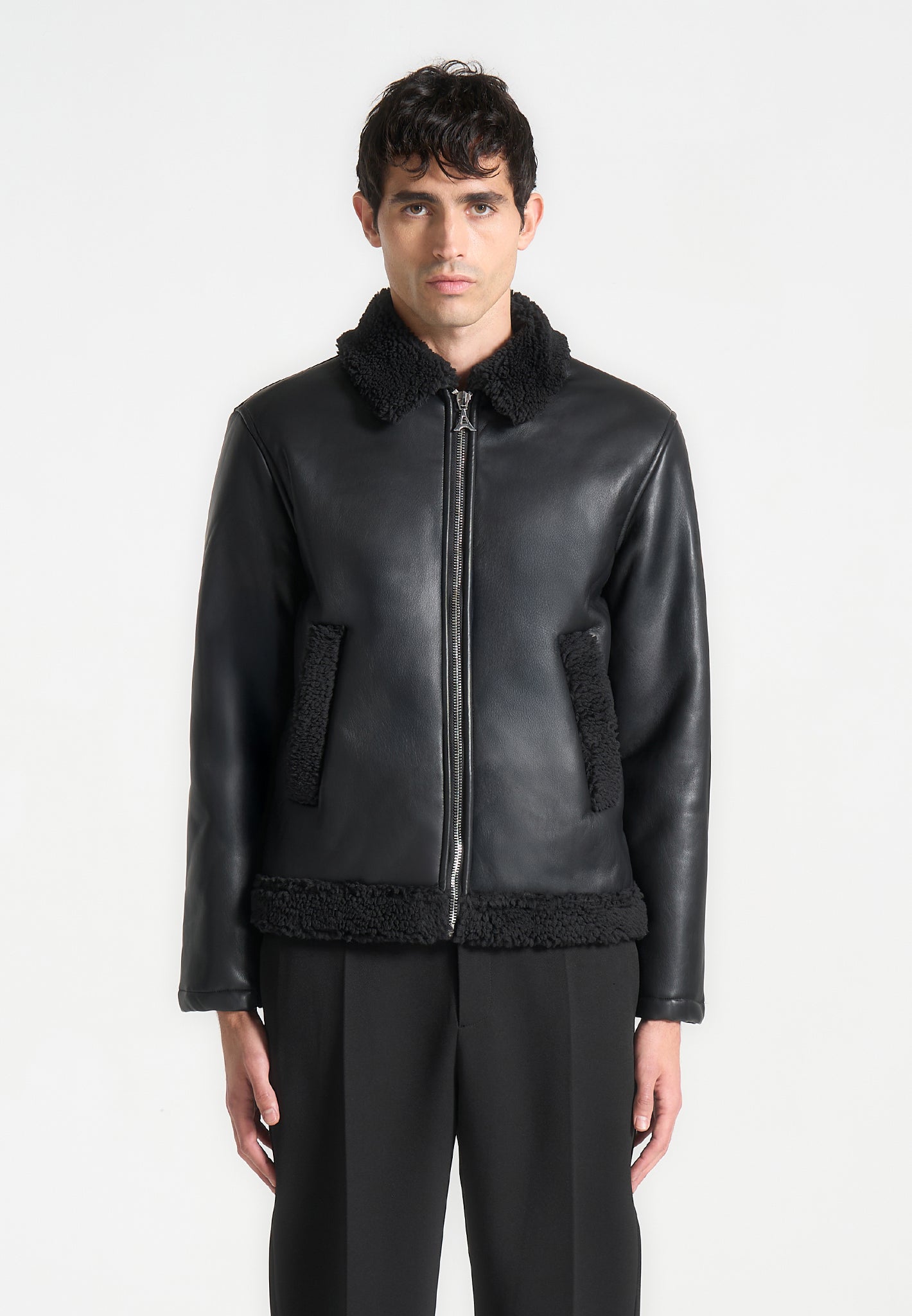 vegan-leather-shearling-jacket-black