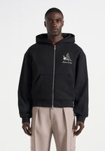 js009-unisex-floral-eiffel-zip-hoodie-black