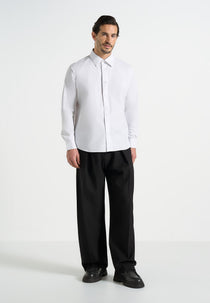 Chris - Signature Tailored Long Sleeved Shirt - White