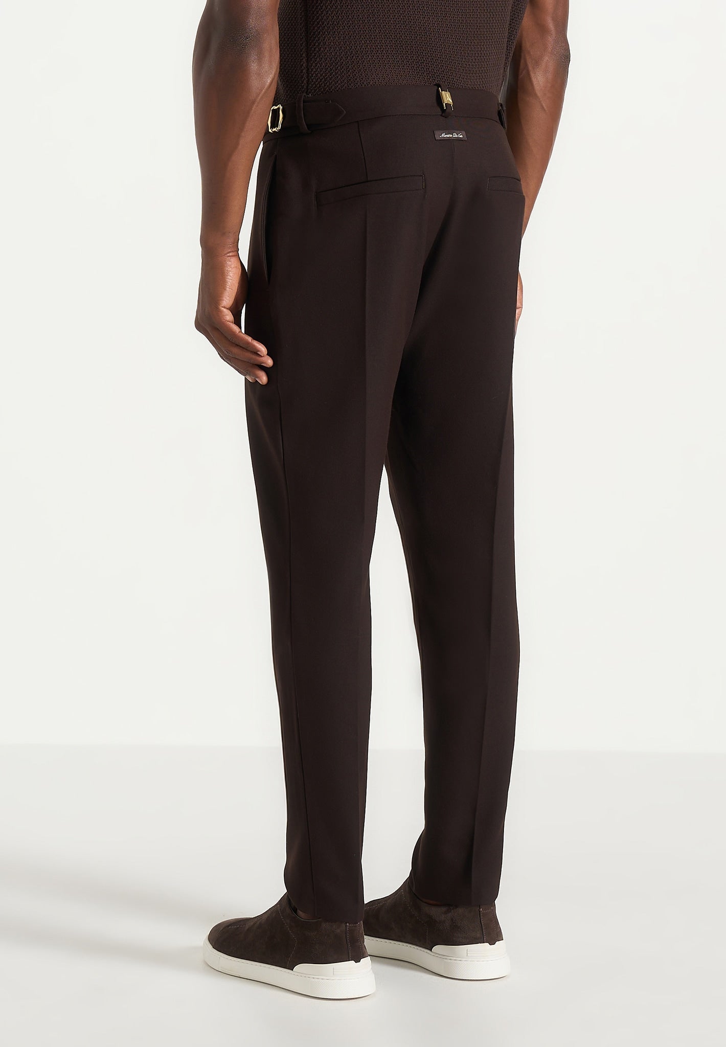 Hubert - Slim Fit Tailored Wool-Blend Pants - Brown