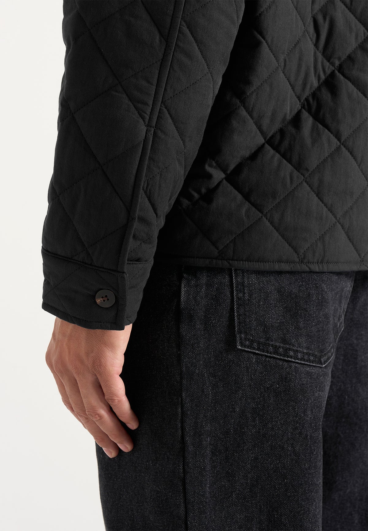 Elias - Quilted Shirt Jacket - Black