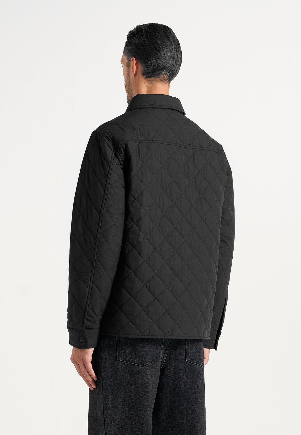 Elias - Quilted Shirt Jacket - Black