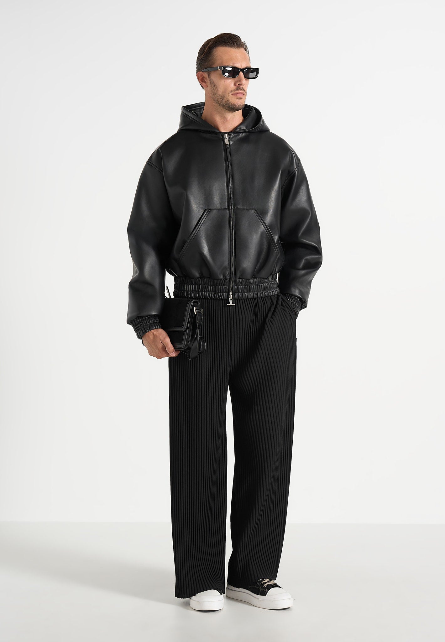 unisex-leather-cropped-hoodie-black1