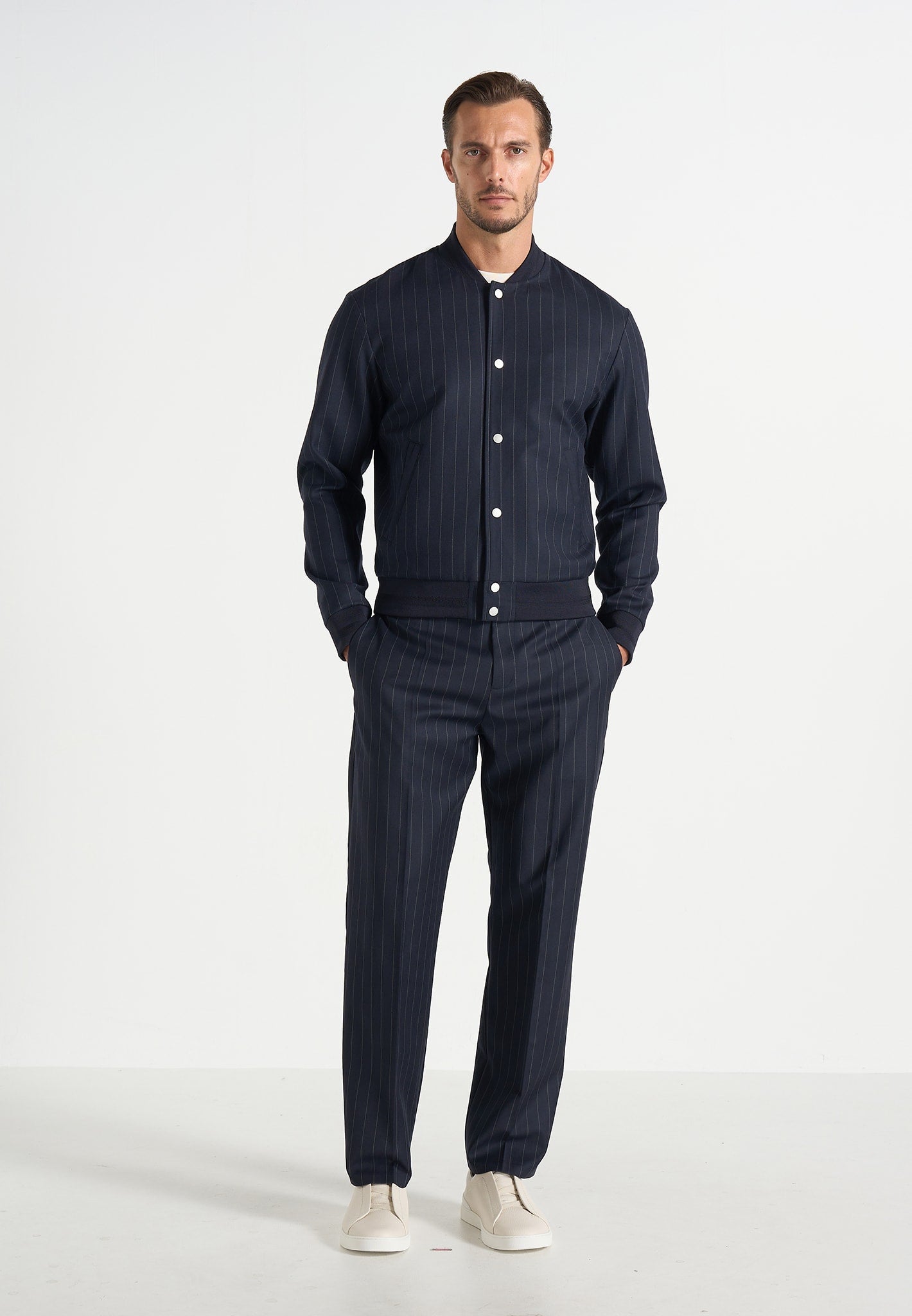 savin-pinstripe-bomber-jacket-navynew
