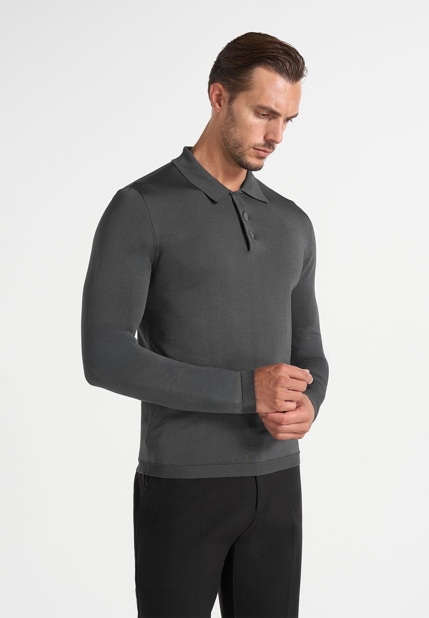 lucien-core-knitted-sheen-long-sleeve-polo-top