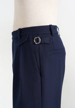 Pierre - Twin Pleat Tailored Pants - Navy