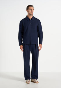 Valentin - Classic Tailored Long Sleeve Shirt - Navy