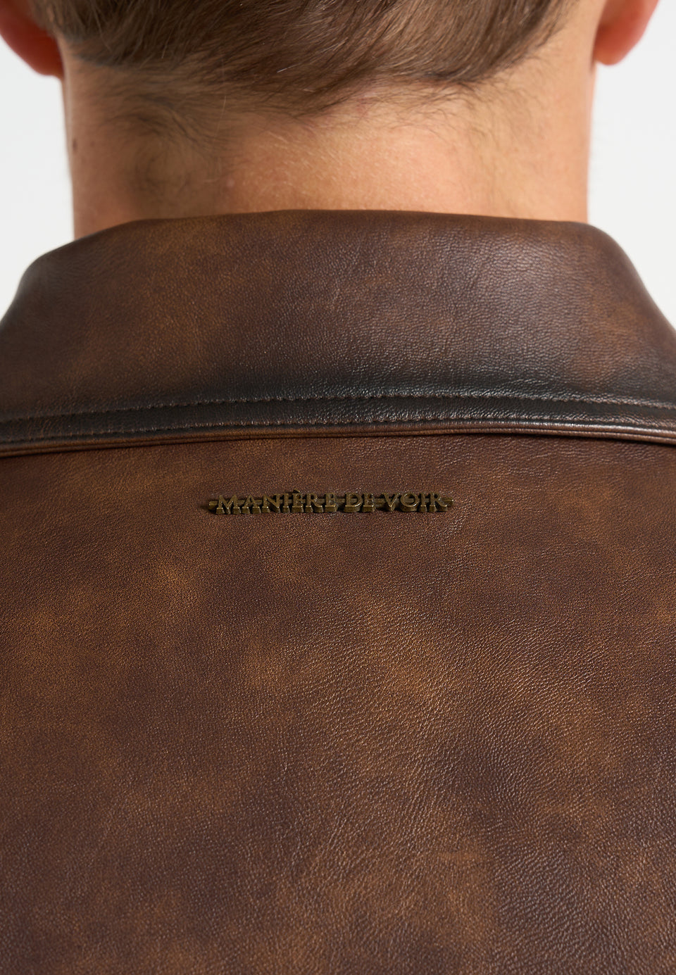 Clint - Vintage Leather Bomber Jacket - Brown