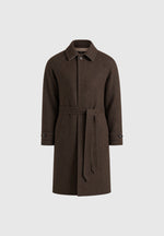 Alfie - Reversible Belted Wool-Blend Car Coat - Brown / Taupe