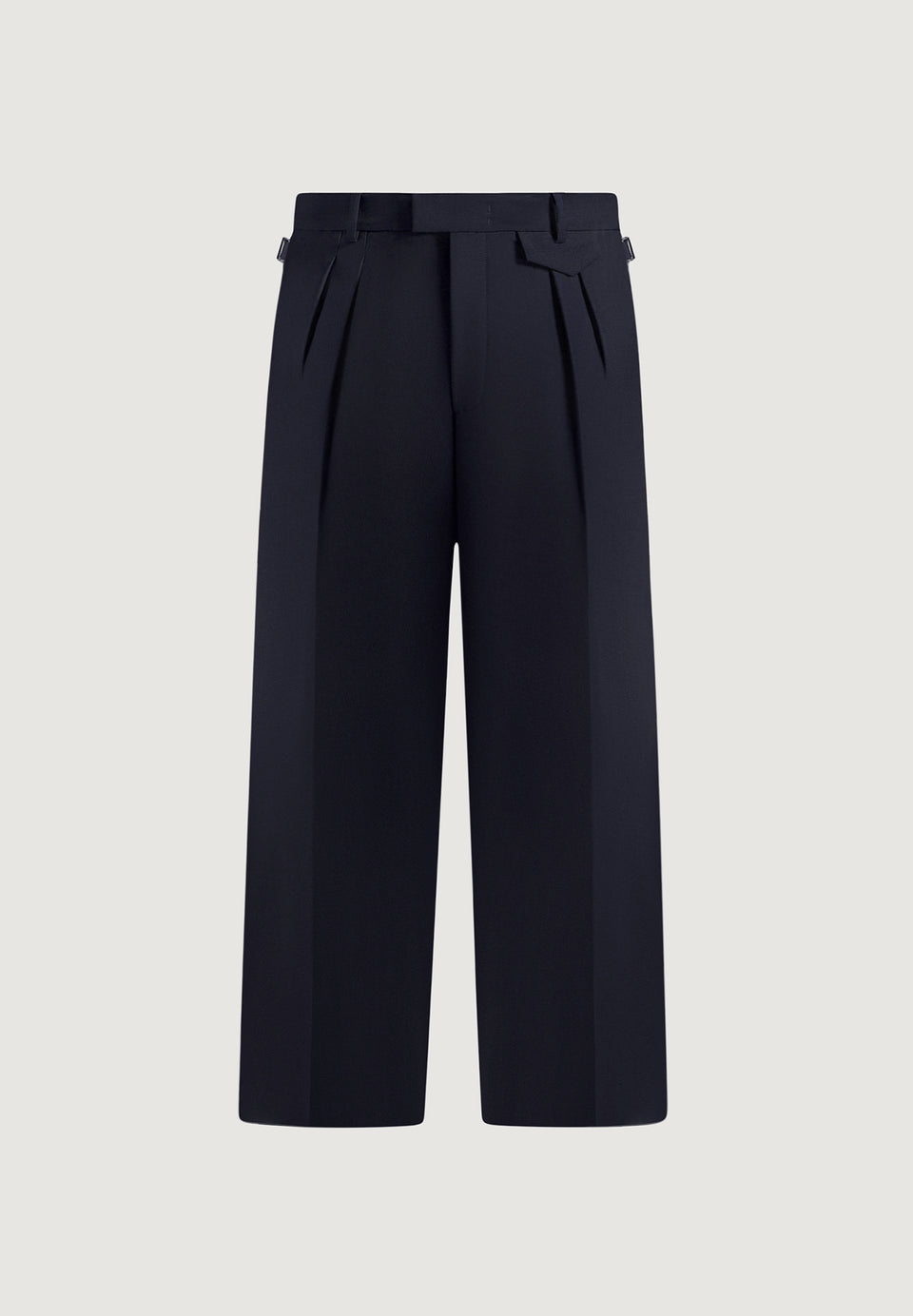 Pierre - Twin Pleat Tailored Wool-Blend Pants - Dark Navy