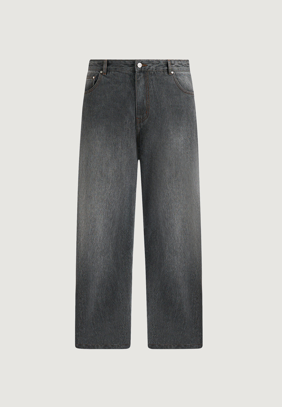DN002 - Relaxed Fit Washed Jean - Charcoal Grey