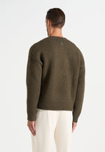 Chad - V-Neck Wool-Blend Knit Sweater - Olive