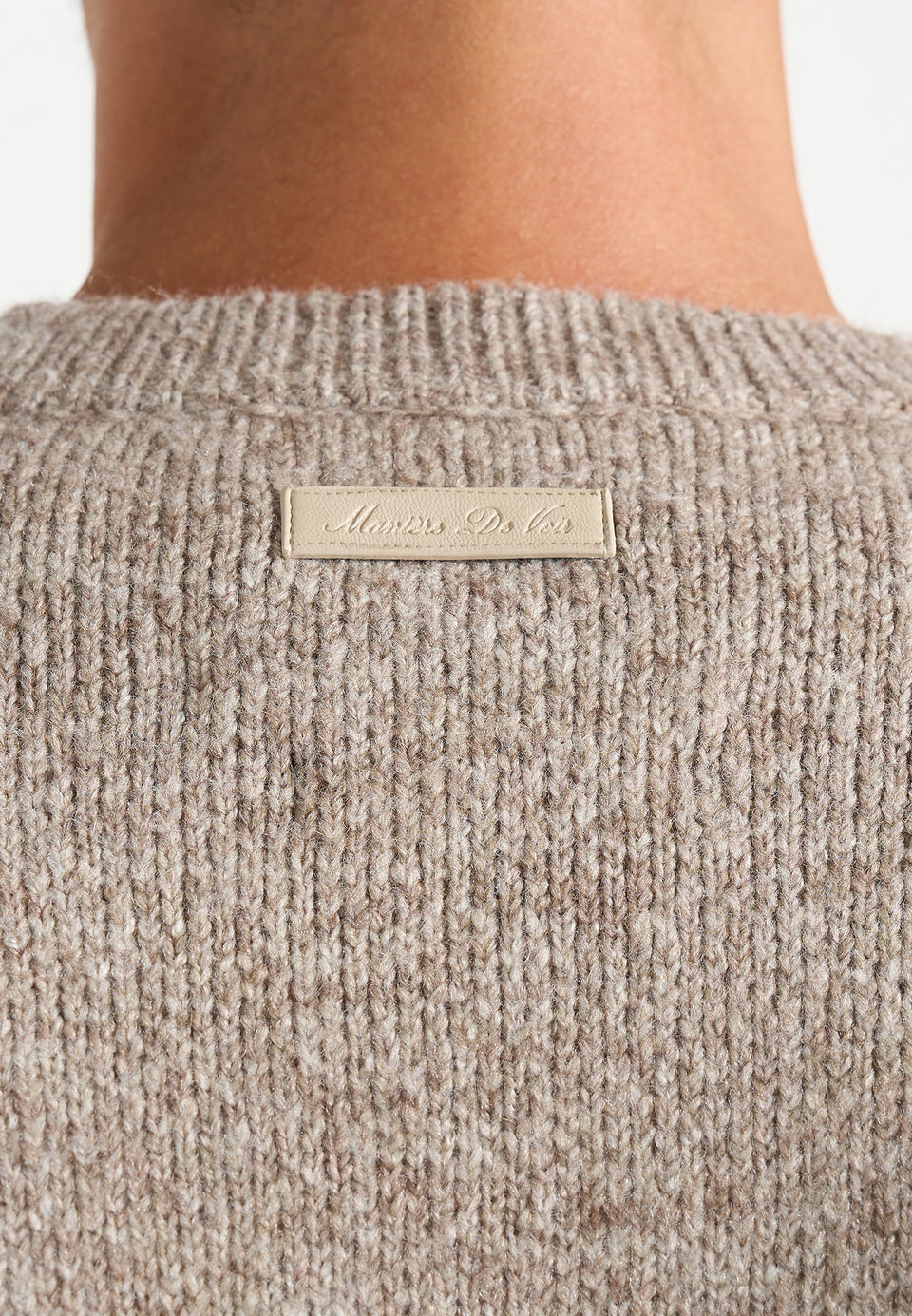 Theo - Asymmetric Brushed Wool-Blend Knit Sweater - Taupe