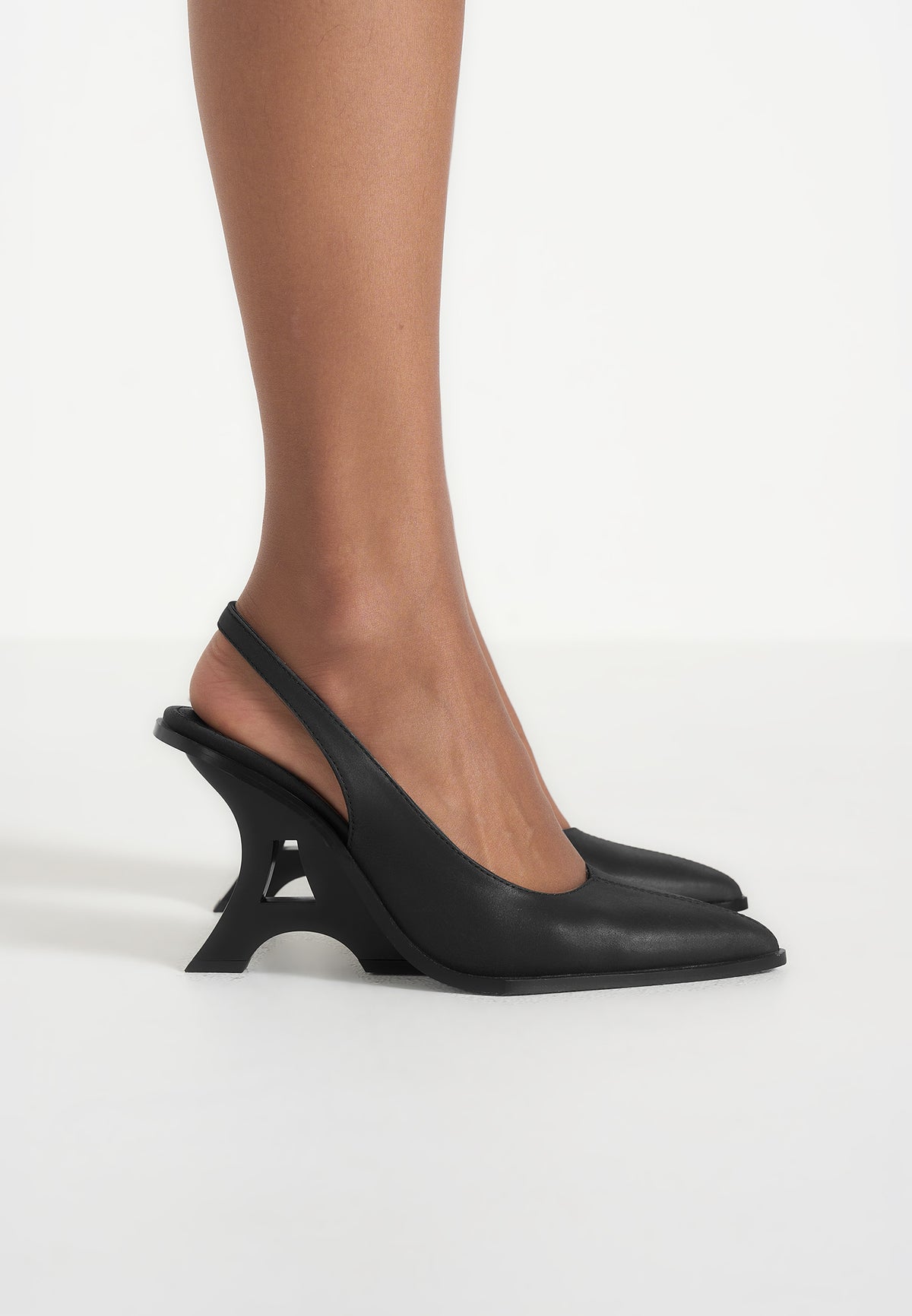 Sling Back Eiffel Heel - Black