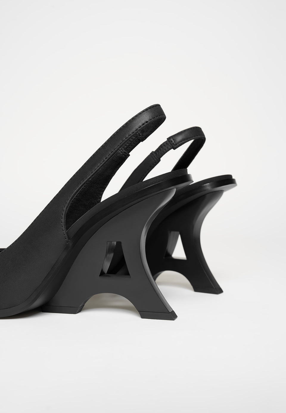 Sling Back Eiffel Heel - Black