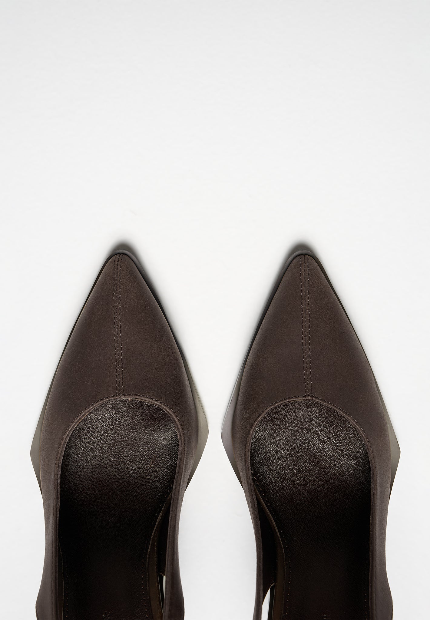Sling Back Eiffel Heel - Brown