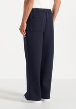 Jerome - Wide Leg Neoprene Pants - Navy
