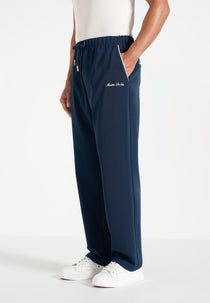 Signature Piped Track Pants - Dark Navy