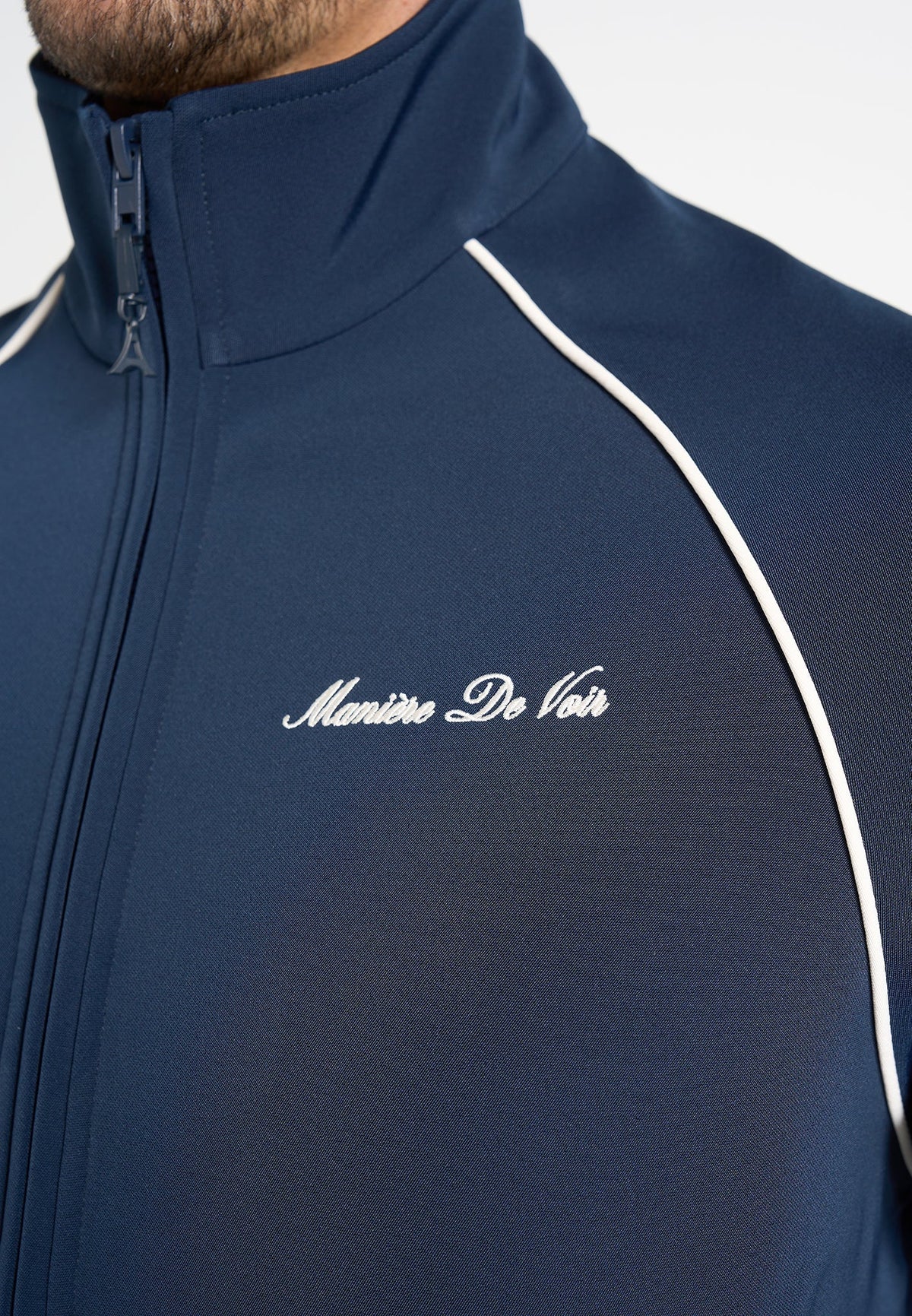 Signature Piped Track Jacket - Dark Navy