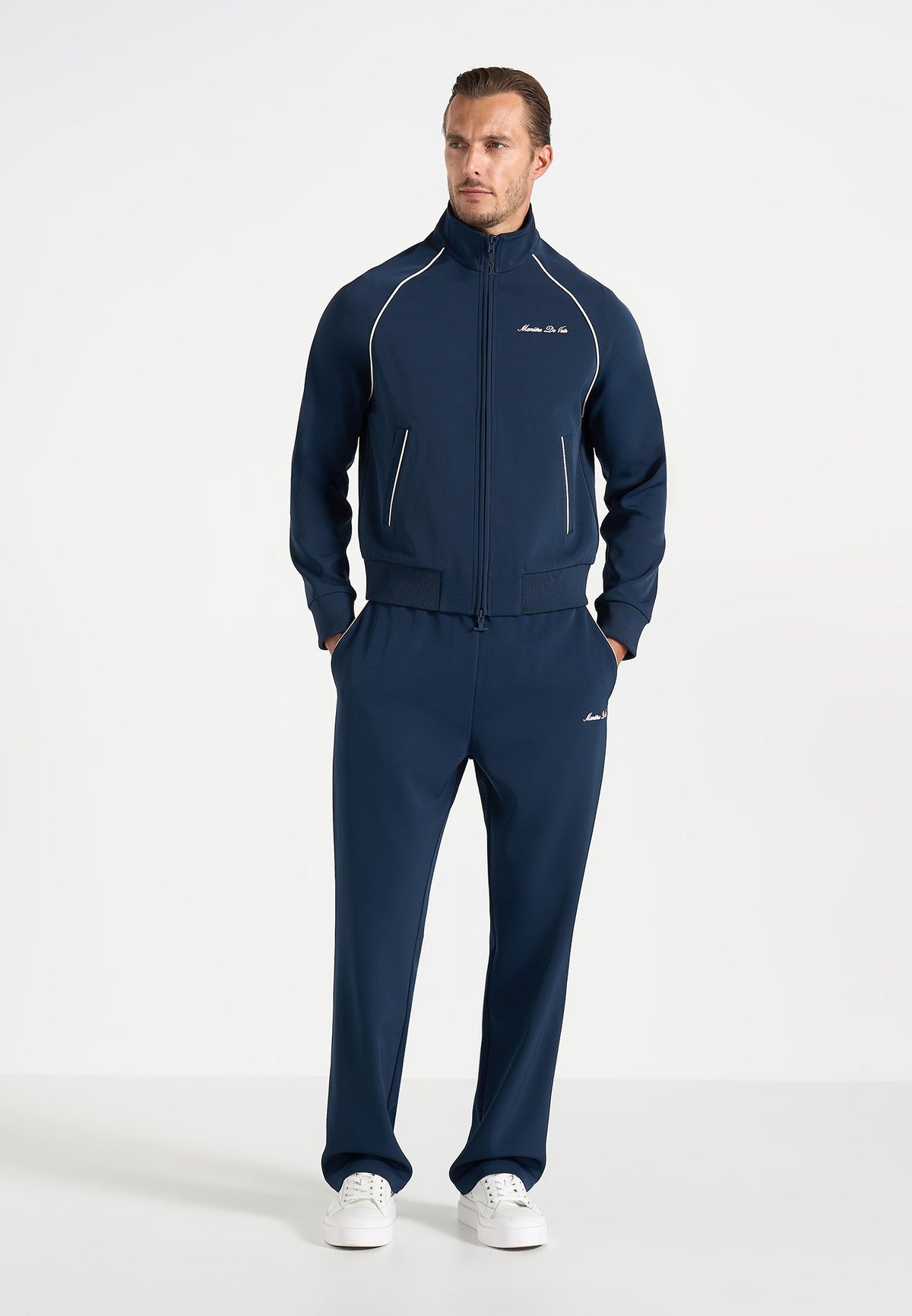 Signature Piped Track Jacket - Dark Navy