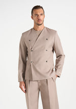 Timeo - Tailored Kimono Blazer - Taupe
