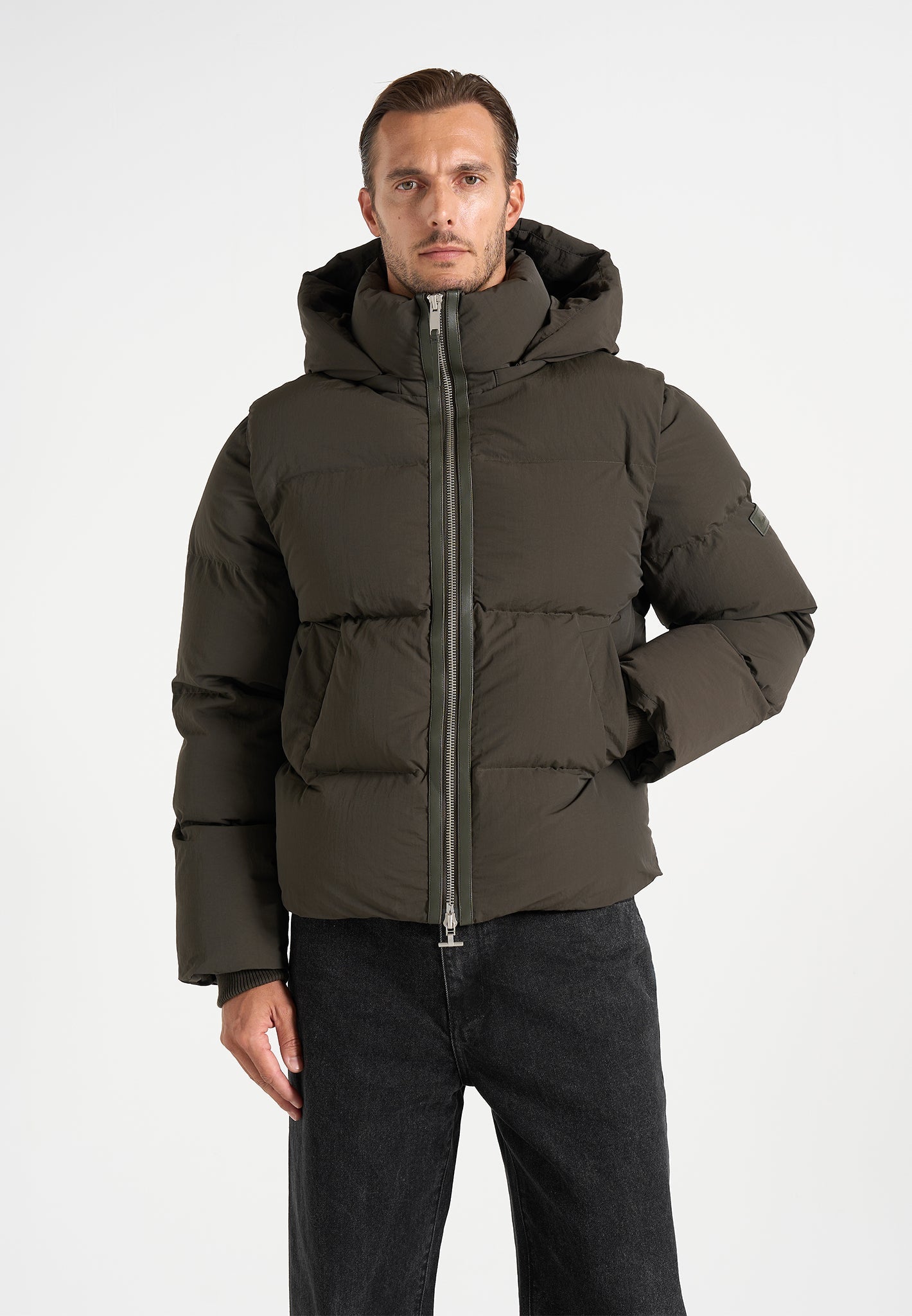 Eric - 2-in-1 Puffer/Gilet Jacket - Olive
