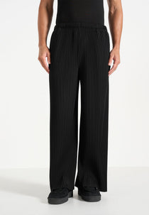 Jonas - Pleated Wide Leg Pants - Black