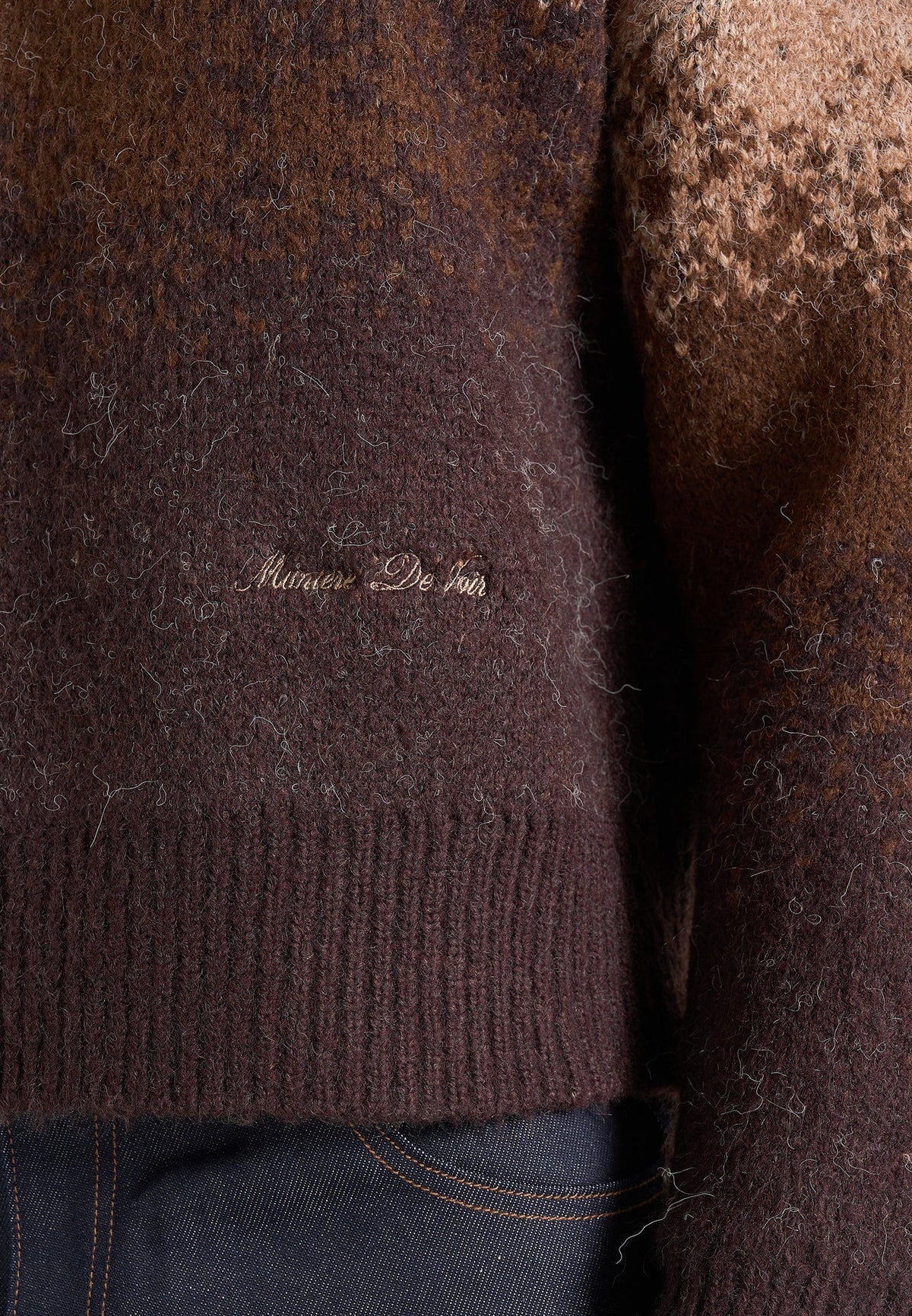Yani - Ombré Wool Crewneck Sweater - Brown