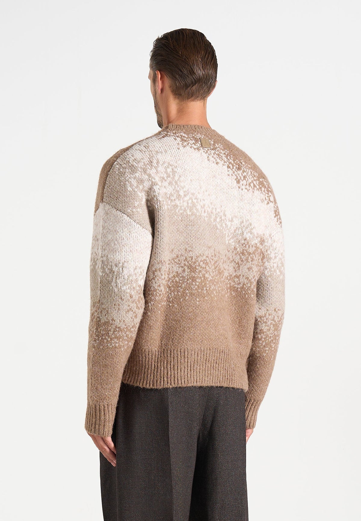 Yani - Ombré Wool Crewneck Sweater - Beige