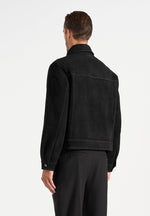Vince - Suede Contrast Stitch Jacket - Black