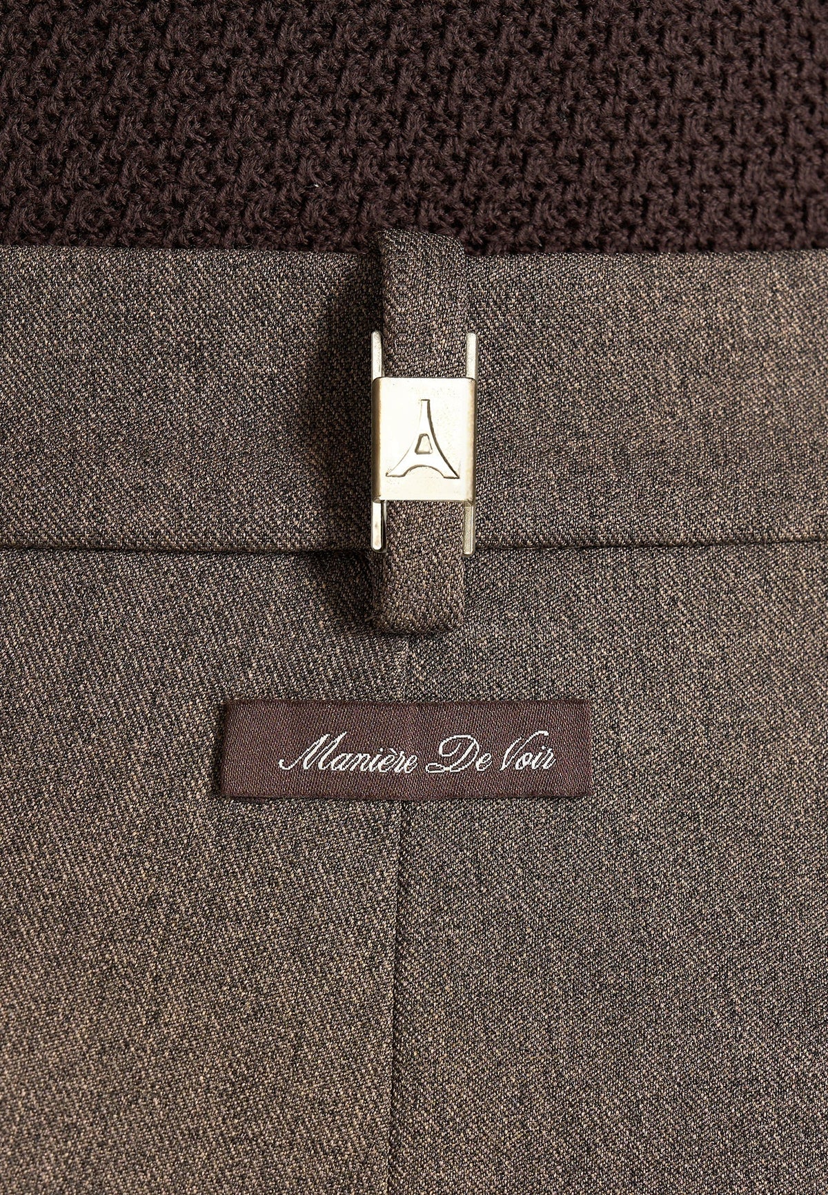 Dorian - Relaxed Fit Pleated Textured Tailored Pants - Taupe