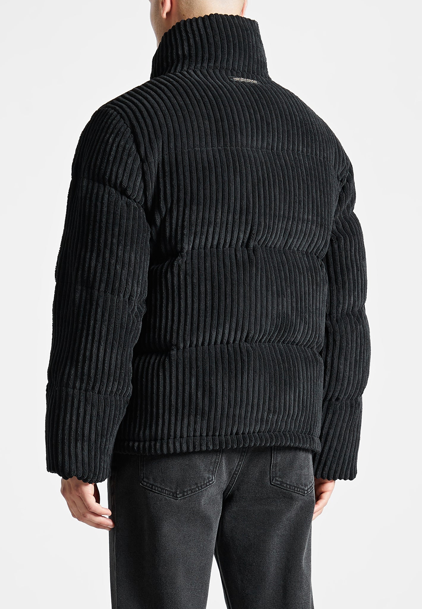 Corduroy puffer outlet jacket black